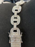 Luxury Iced Out Moissanite Anchor Link Chain Necklace - Image 3