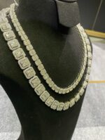 Luxury Iced Out Moissanite Square Tennis Chain - Image 2