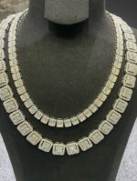 Luxury Iced Out Moissanite Square Tennis Chain - Image 3