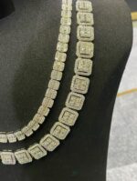 Luxury Iced Out Moissanite Square Tennis Chain - Image 4