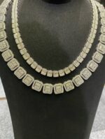 Luxury Iced Out Moissanite Square Tennis Chain