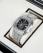 Luxury Iced Out Moissanite Nautilus Style Patek Philippe Watch - Image 2