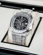 Luxury Iced Out Moissanite Nautilus Style Patek Philippe Watch